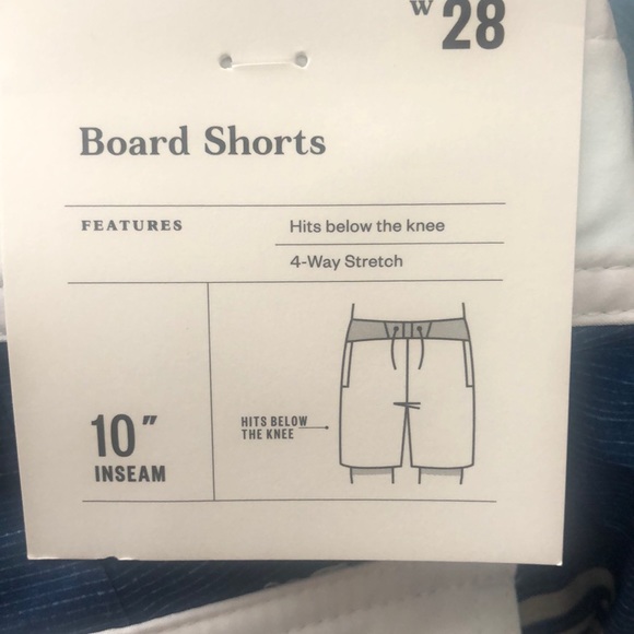 Goodfellow Men's 10" Striped Swim Board Trunks - Picture 2 of 6